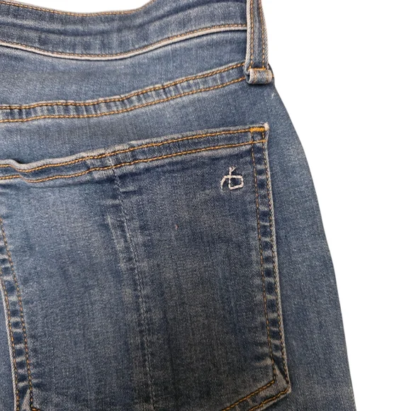 Rag & Bone Cate Mid-rise Ankle Crop Light Blue Skinny Jeans Size 30 - Picture 8 of 14